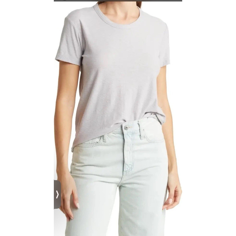 NWT JamesPerse 100% Cotton Crewneck Tee Sz3(L) Taupe Gray Minimalist Capsule